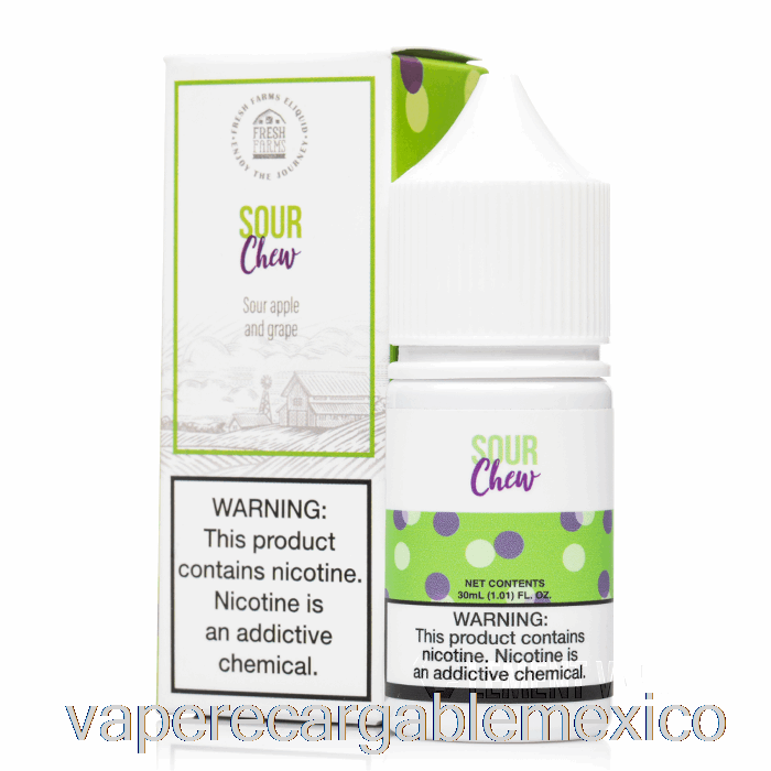 Vape Recargable Sour Masticable - Sales De Granjas Frescas - 30ml 35mg